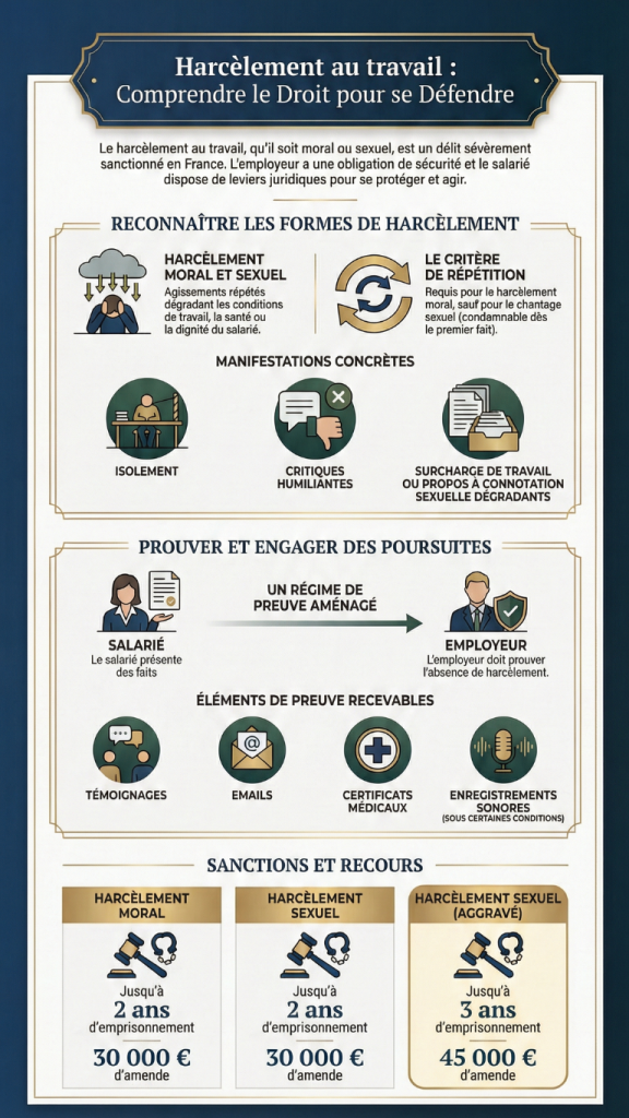 Infographie : Harcèlement au travail