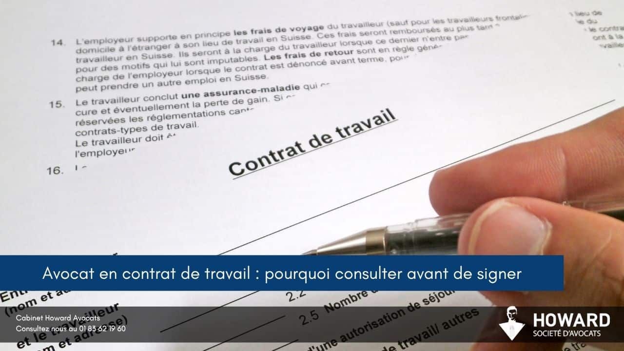 avocat et contrat de travail